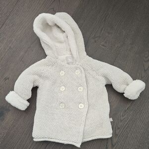 Cozy Cream Knit Kids Jacket